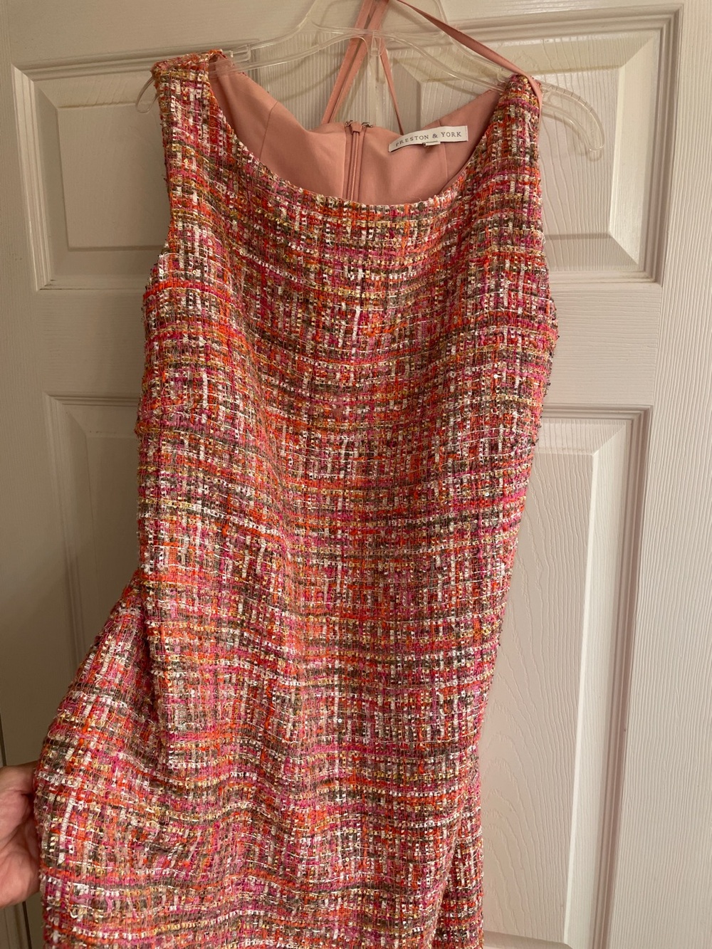 Pink Tweed Sheath Dress